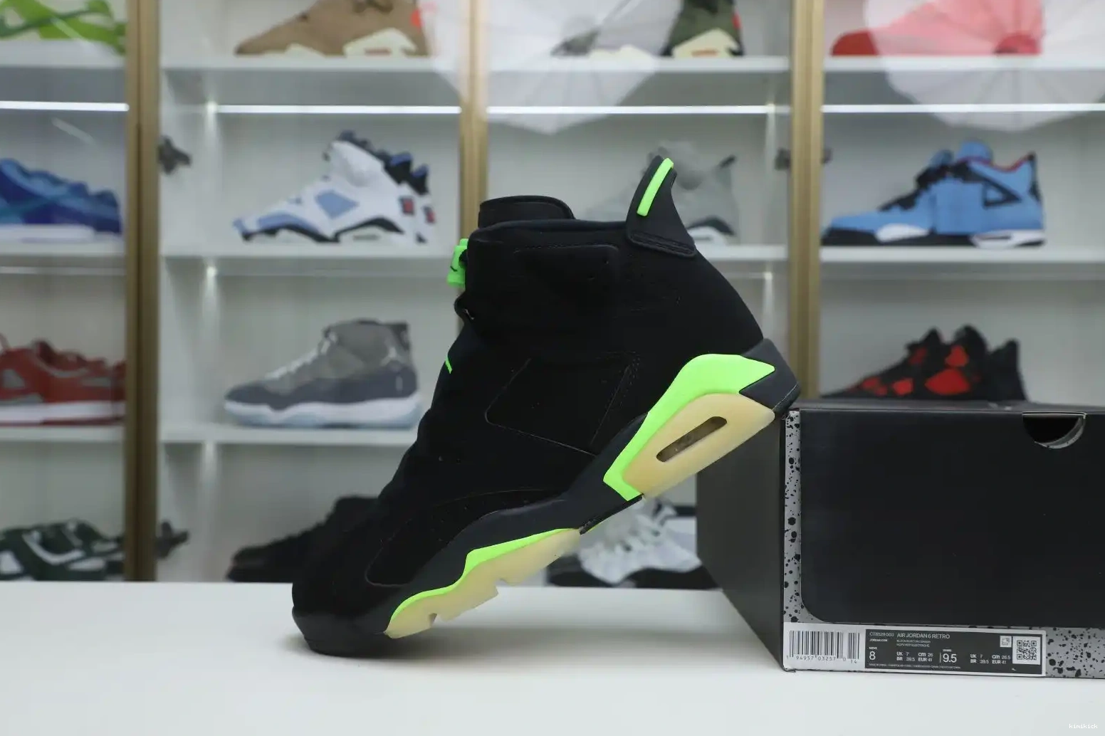 6 RETRO JORDAN GREEN' Kimikick AIR 'ELECTRIC 0619